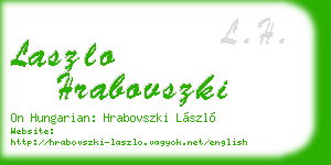 laszlo hrabovszki business card