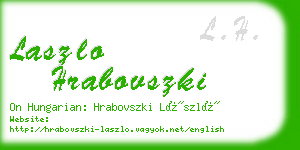 laszlo hrabovszki business card